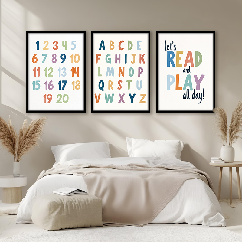 Kids Education Quote - Conjunto de arte de parede em