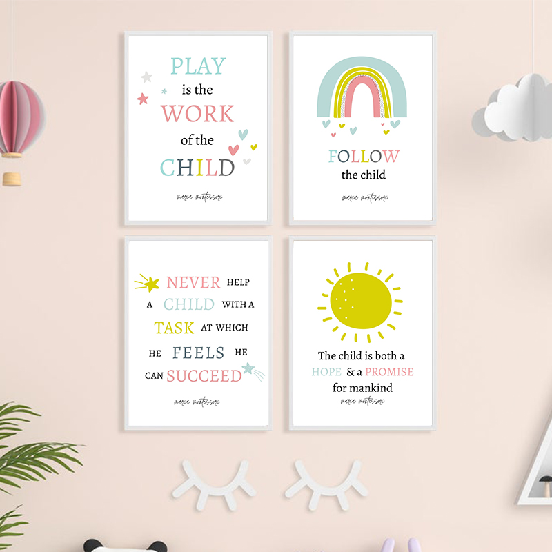 Kids Education Quote - Jogar é o trabalho de uma