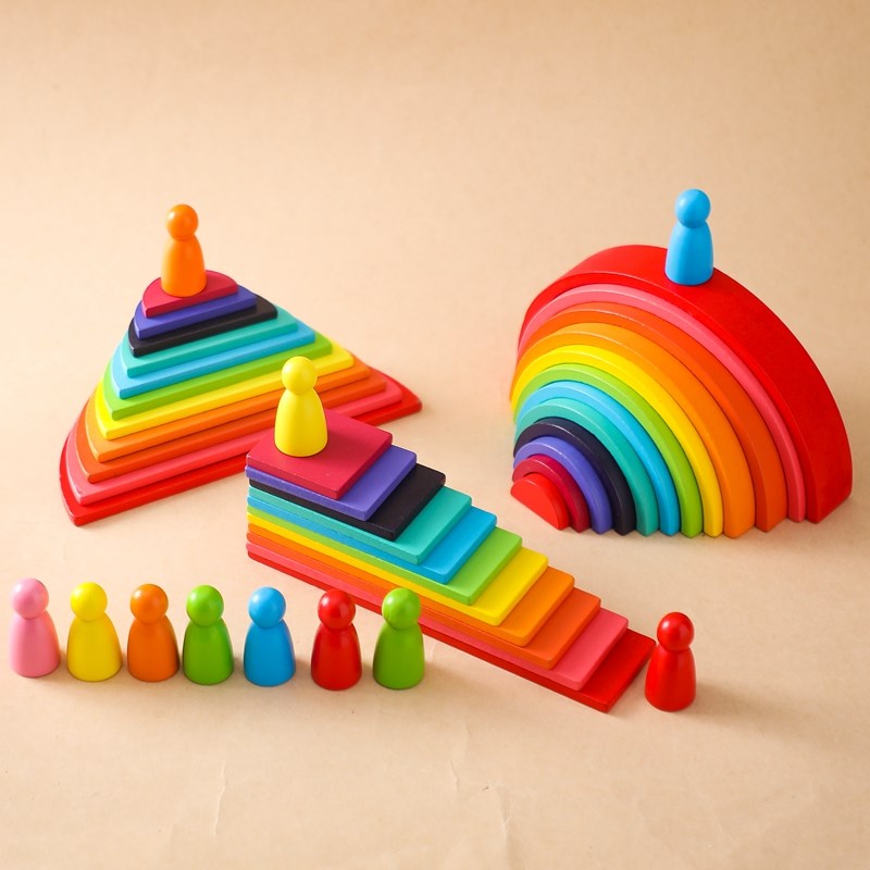 Kids Education Yes - Montessori bloco de madeira brinquedos construção