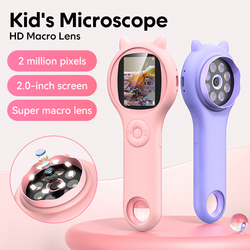 Kids Definition Of Education - Microscópio óptico infantil, 200 megapixels, com