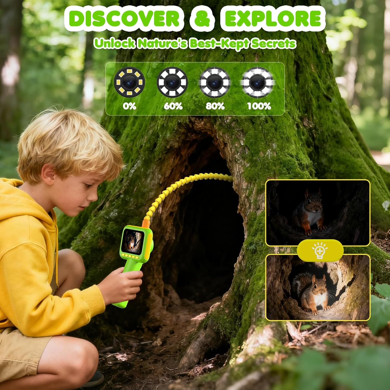 Kids Education Yes - Endoscópio para Crianças, Câmera Boroscópica com