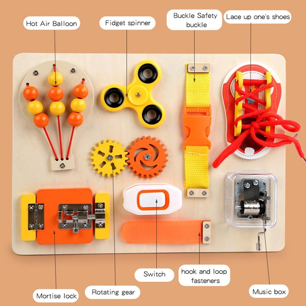 Brinquedo Sensorial Montessori - Kids Education Board avaliação e preço