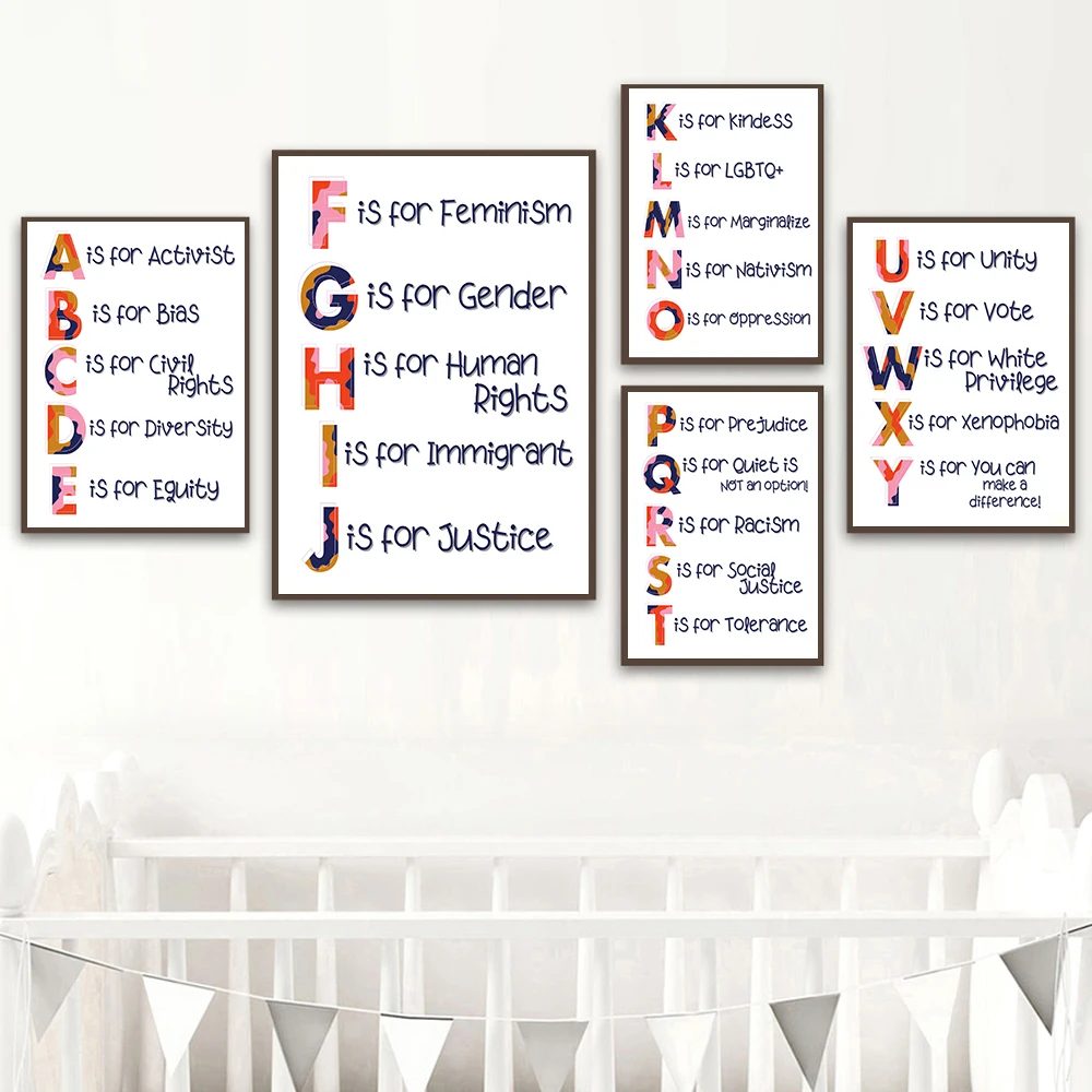 Berçário alfabeto direitos hum - Kids Education Quote avaliação e preço